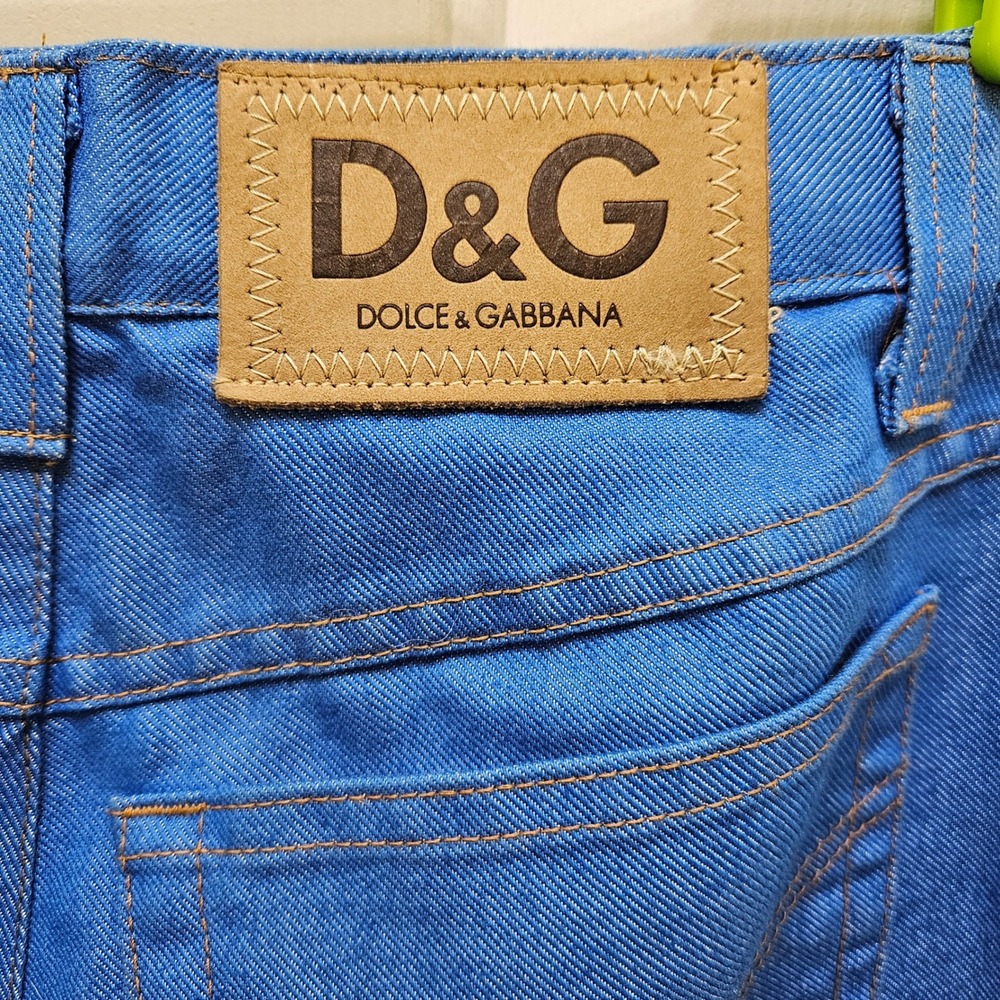 D&G Dolce & Gabbana Jeans Made in Italy Blue Denim Straight Leg Women's Size 29 - Picture 5 of 13